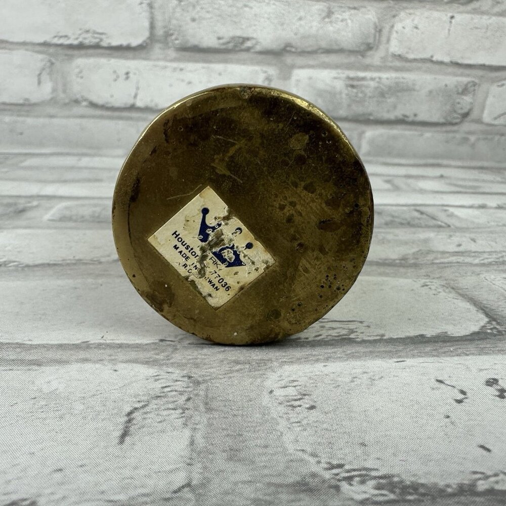 Coca Cola Coke Brass Soda Bottle 6.75” Tall Gold Tone - Picture 4 of 4